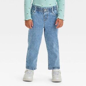 Target cat & Jack blue paper bag denim jeans size 3t toddler girl